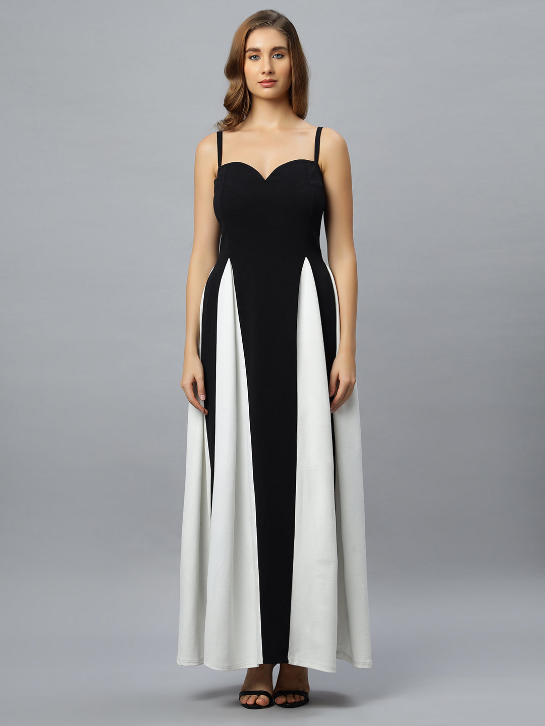 Maxi Dress Black And Peach Dress Kelly Maxi Dress  Peach And Panda