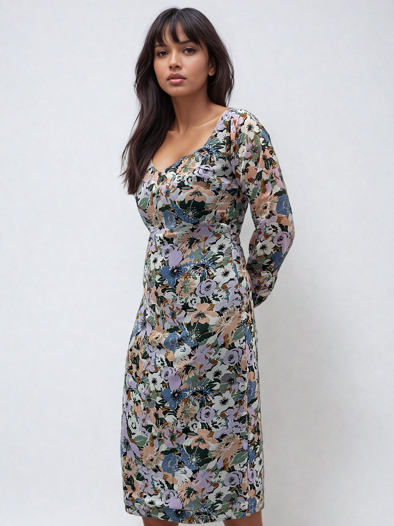 Floral Print Midi Dress