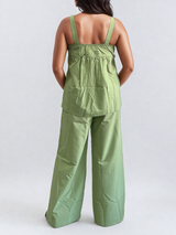 Pistachio Peplum Top and Flared Pants Co-ord Set